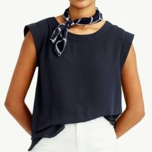 J. Crew Sleeveless Blouse in Black